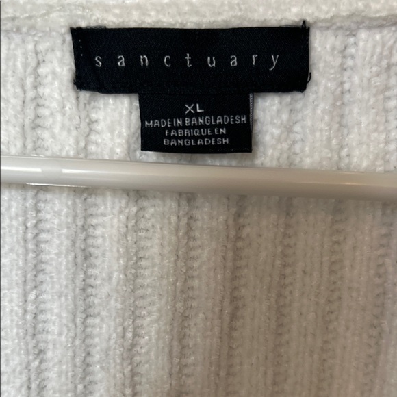 Sanctuary Off-White Ribbed Button-Front Cardigan - Picture 2 of 3
